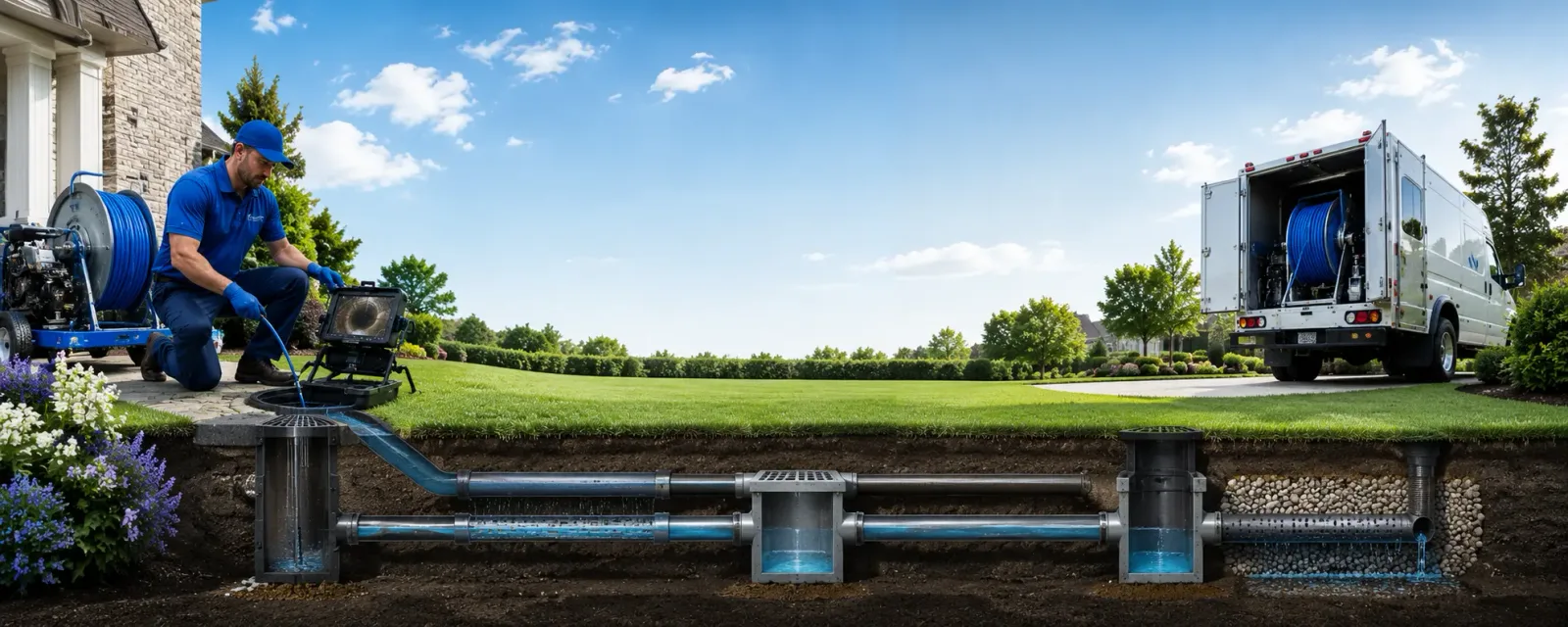 Outdoor drain cleaning information for Poplar, WI